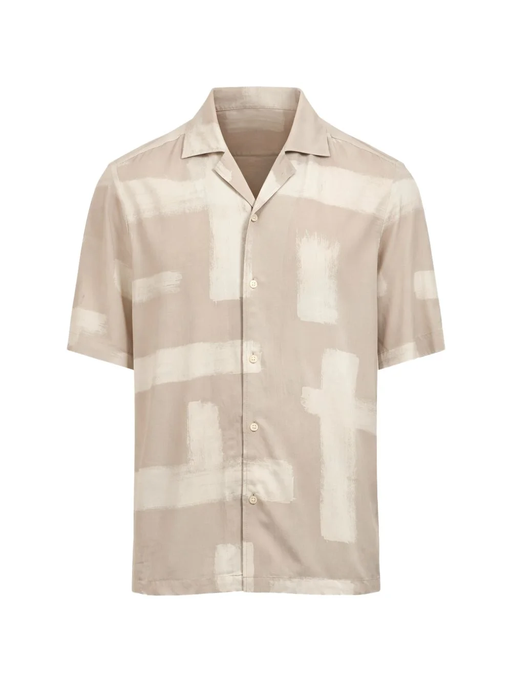 abstract-print short-sleeve shirt - 1