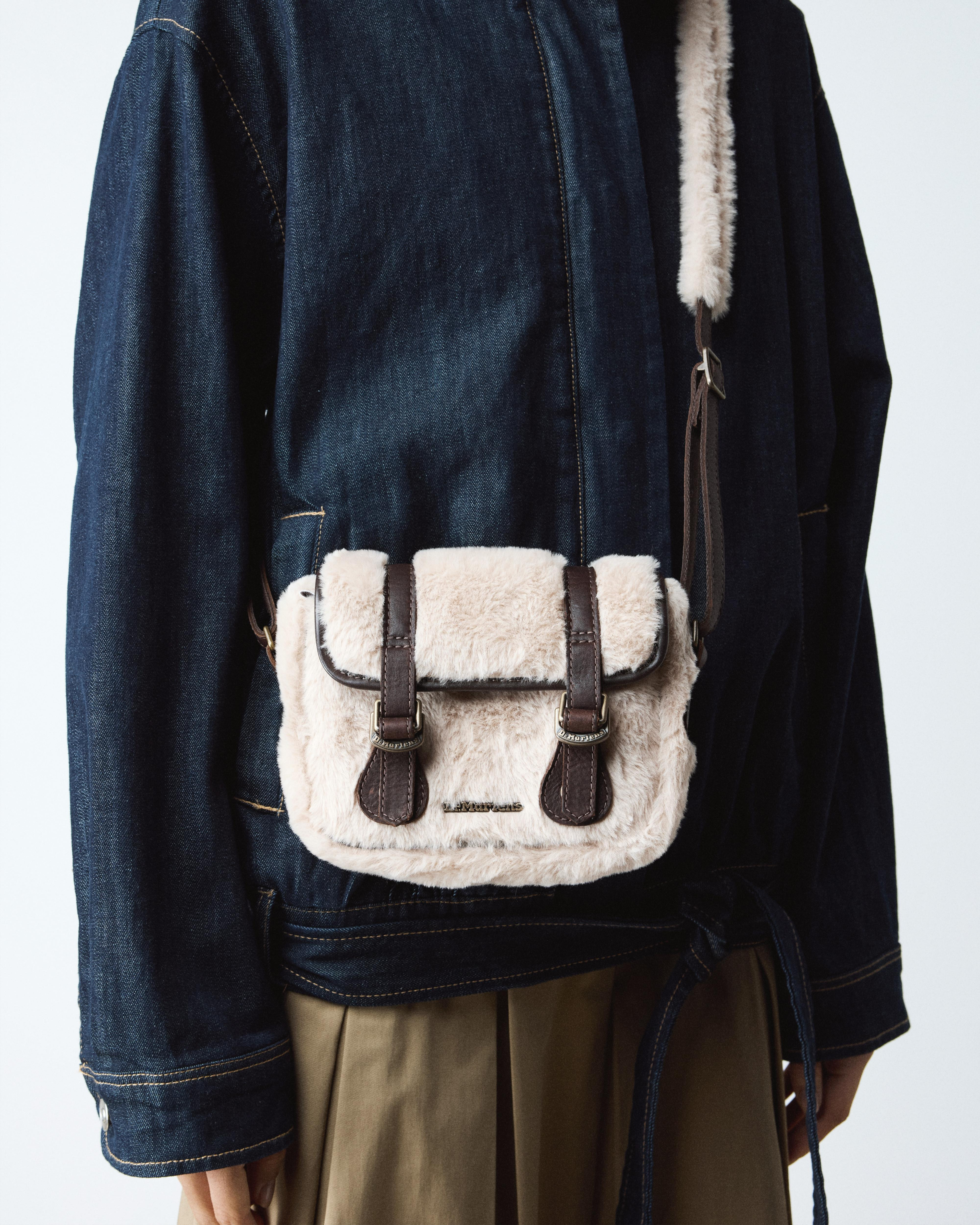 7 INCH SATCHEL Leather & Faux Fur Satchel - 2