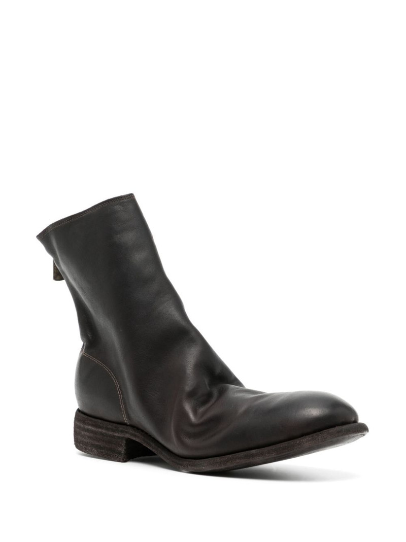 Guidi zip-fastened leather boots outlook