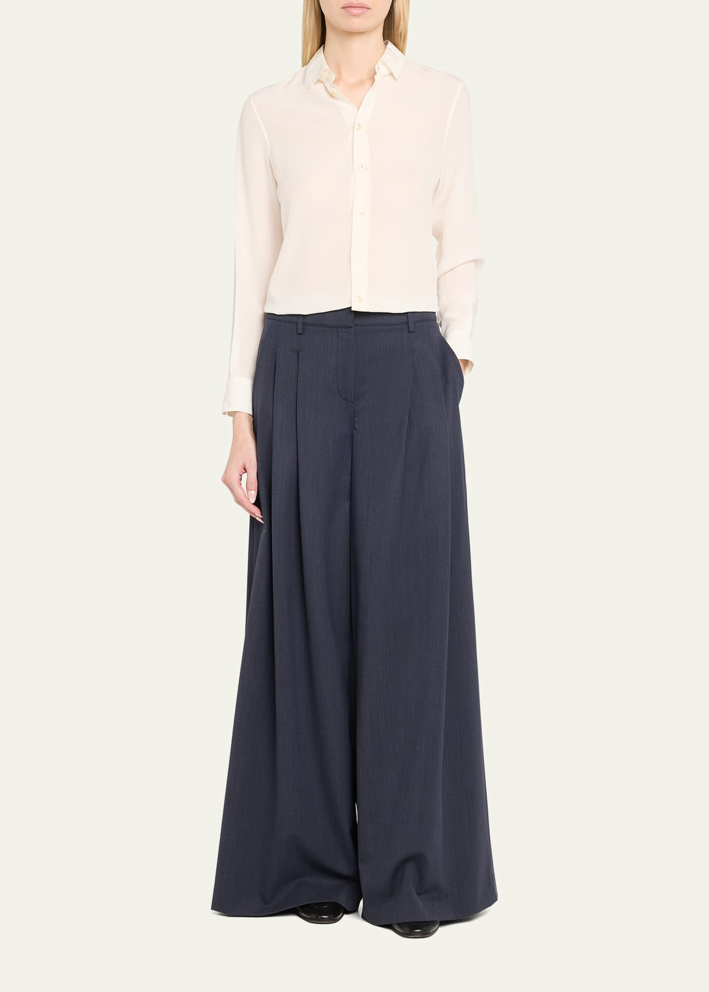 New Didi Wool-Blend Wide-Leg Pants - 2