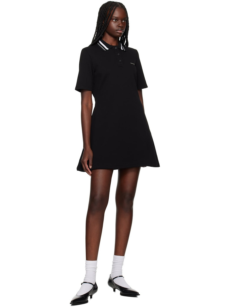 We11done Black Short-Sleeved Polo Minidress outlook
