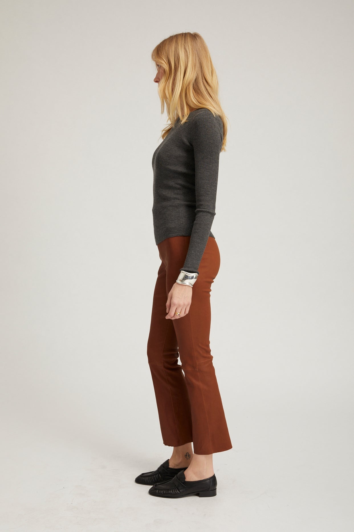 ACORN LEATHER ANKLE FLARE - 2