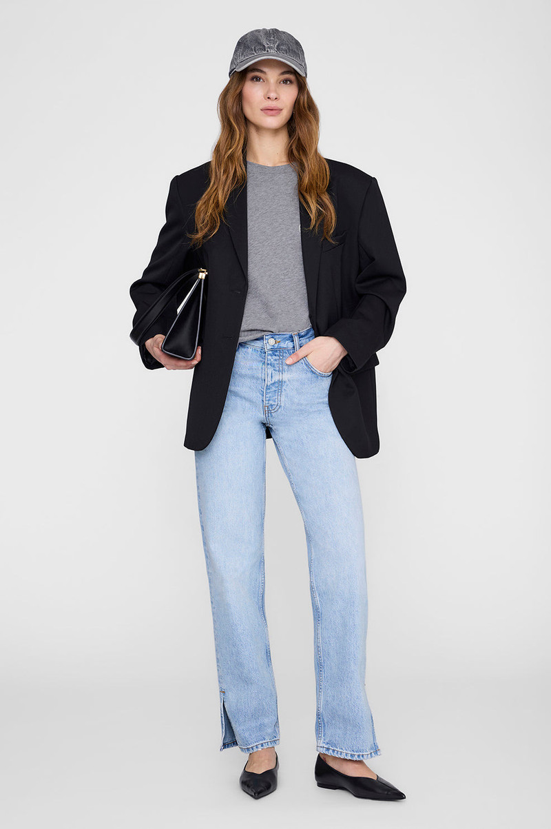 ANINE BING Jeremy Baseball Cap - Oyster Grey outlook