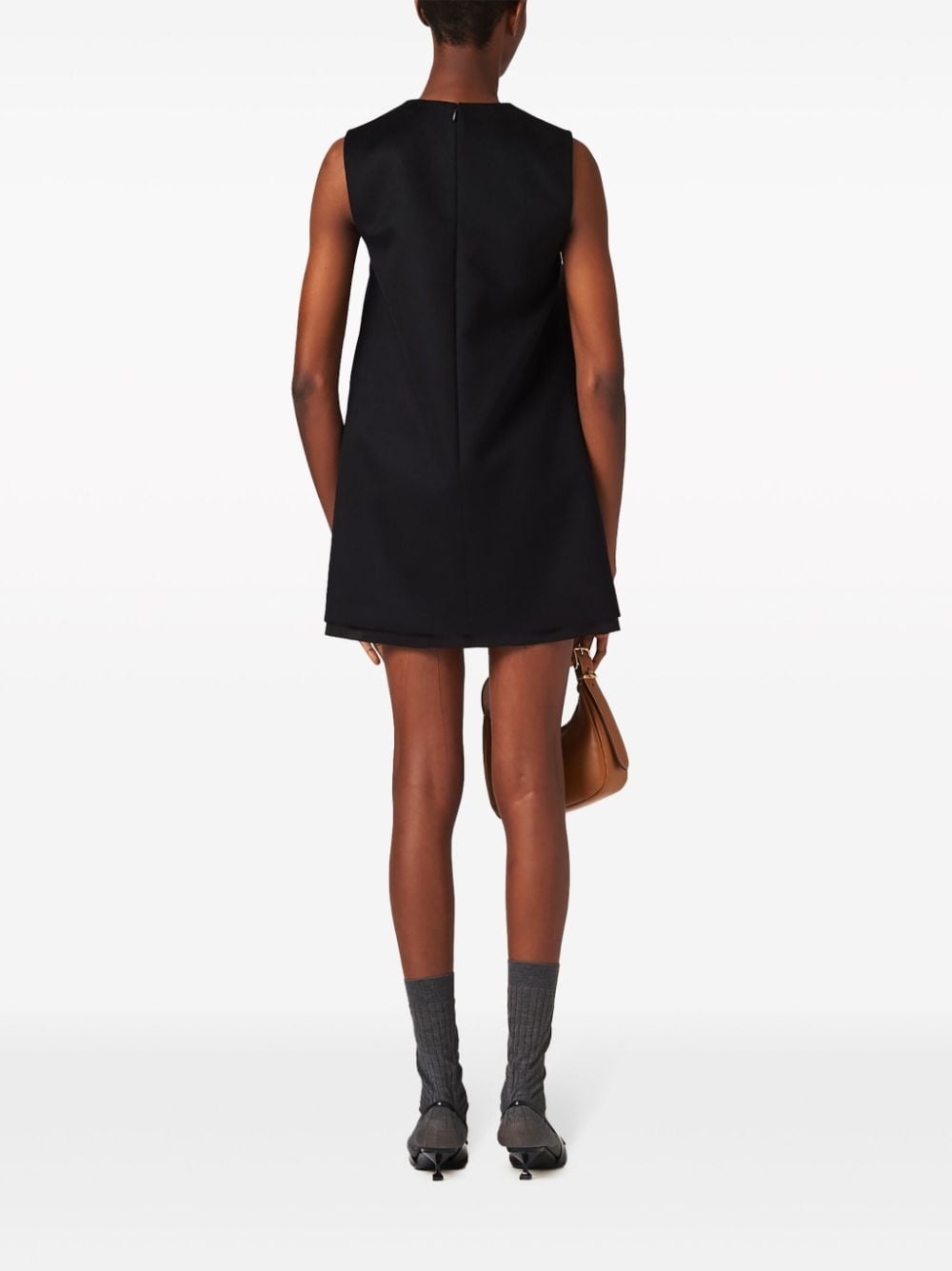 sleeveless wool minidress - 3
