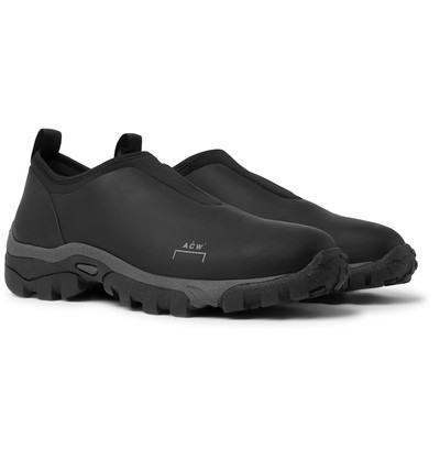 A-COLD-WALL* Dirt Mock Leather and Neoprene Slip-On Sneakers outlook