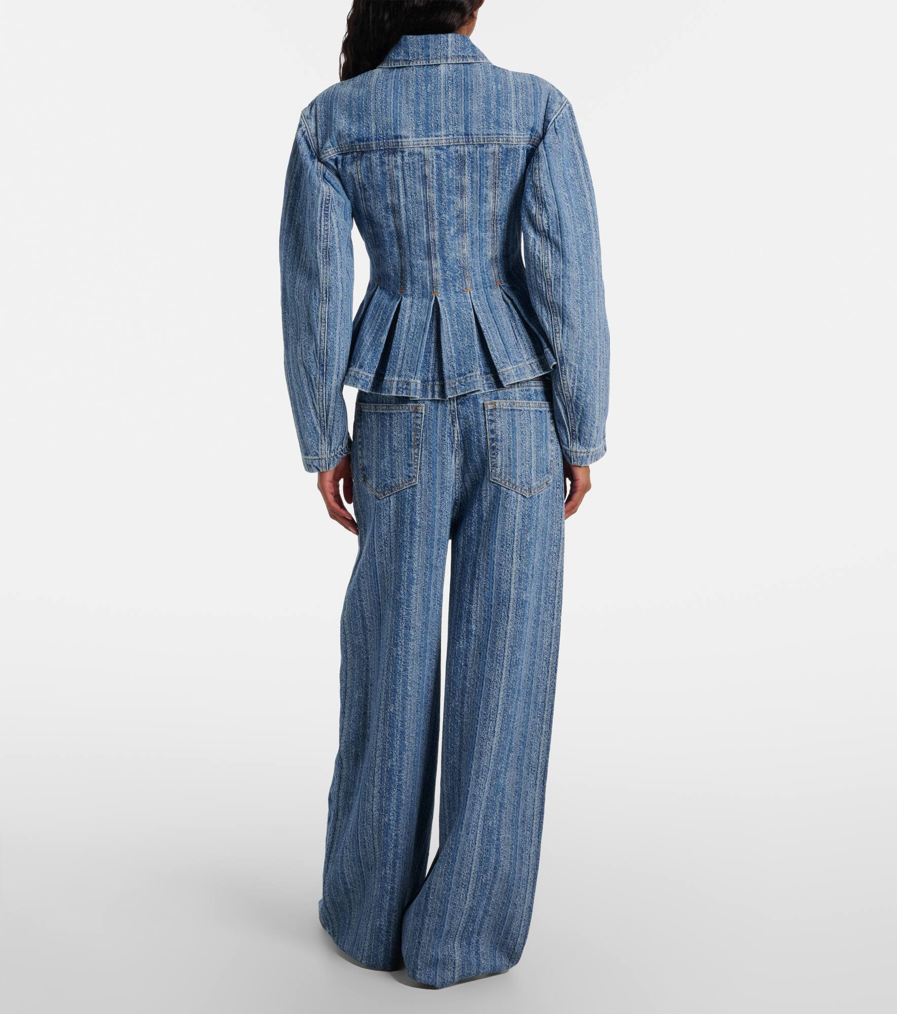 Peplum denim jacket - 3