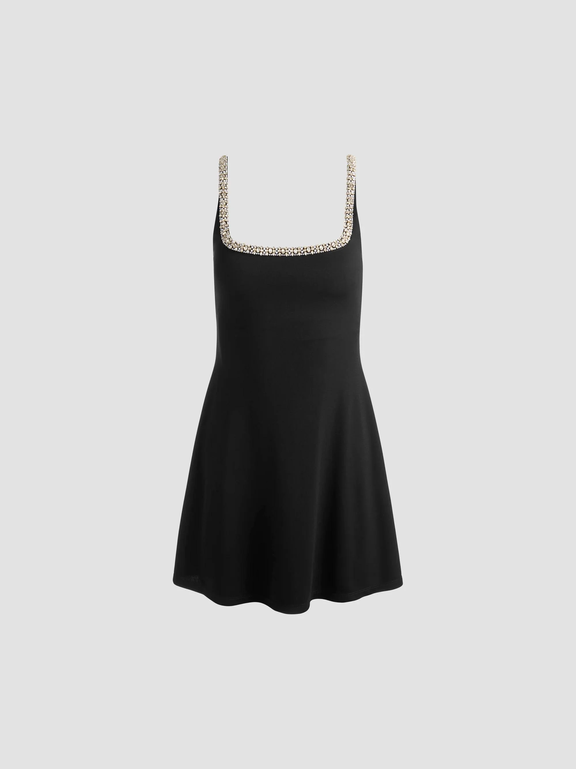 Women's Julia Embellished-Trim Mini Dress - Black - 1