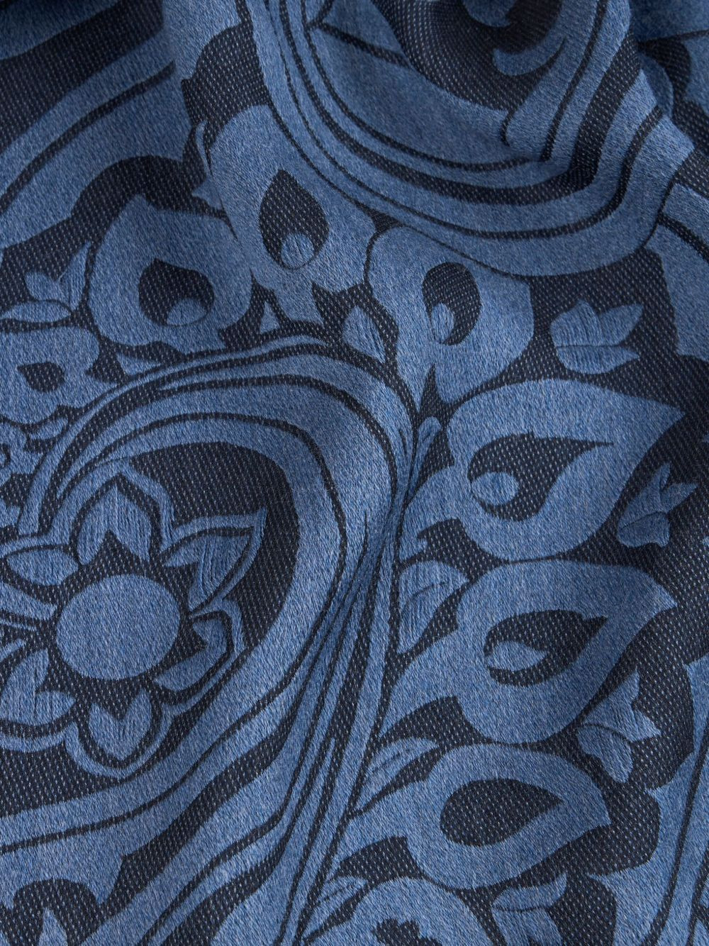 paisley-pattern wool-silk blend scarf - 2