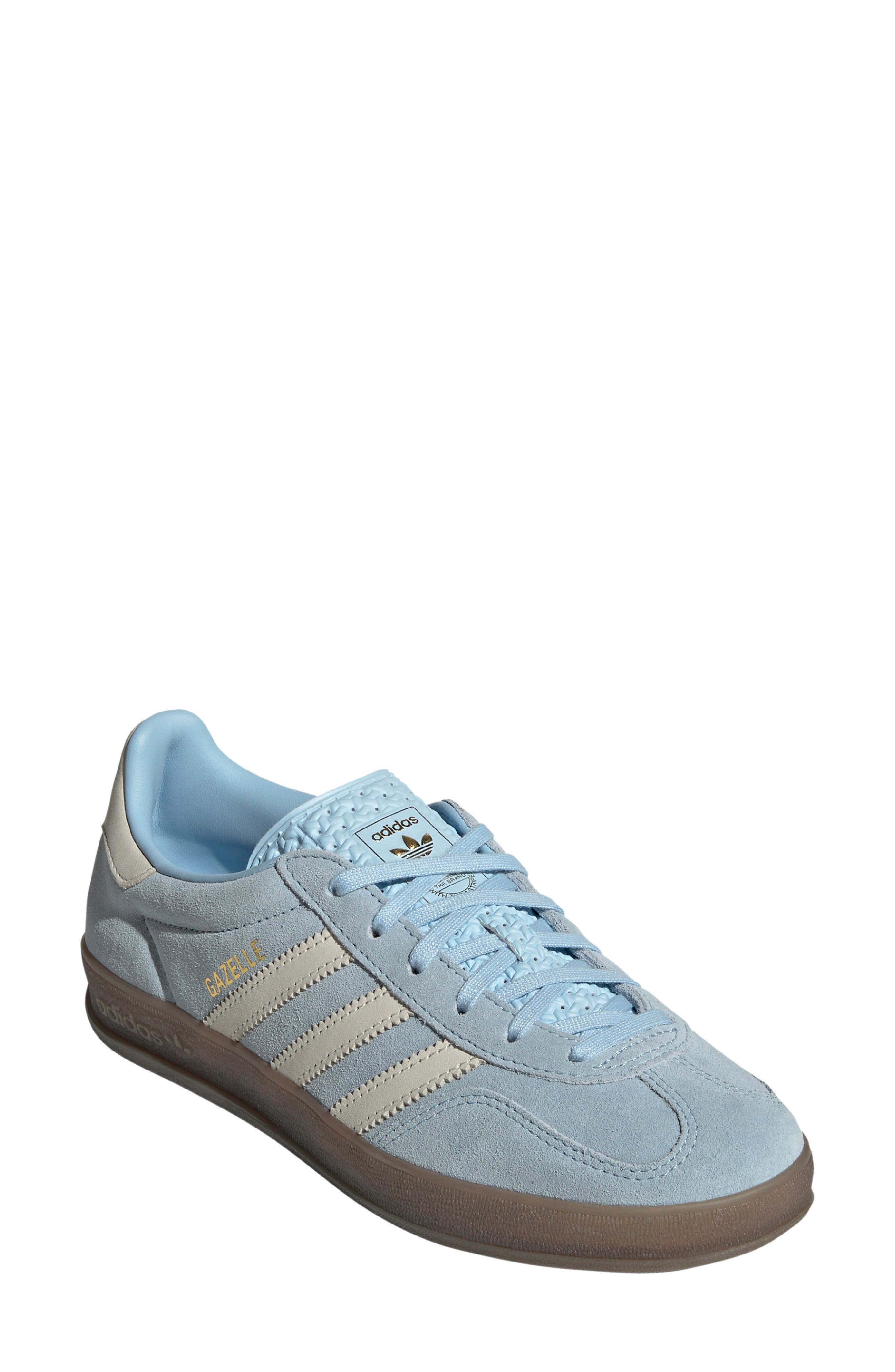 adidas Gazelle Indoor Sneaker in Clear Sky/Off White/Gum at Nordstrom - 1