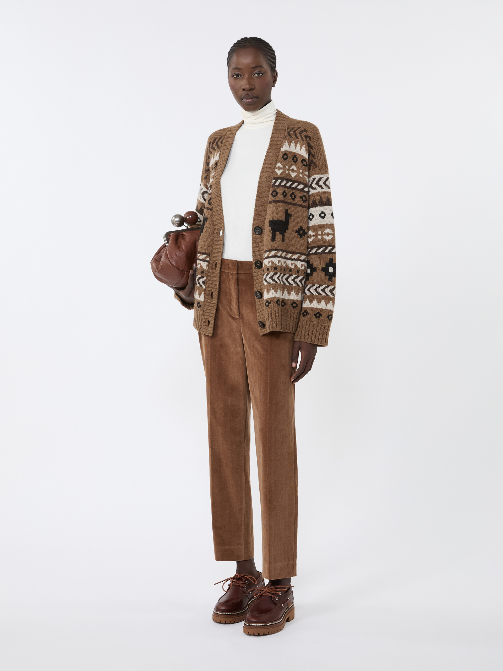 OVATTA Wool and alpaca jacquard cardigan - 2