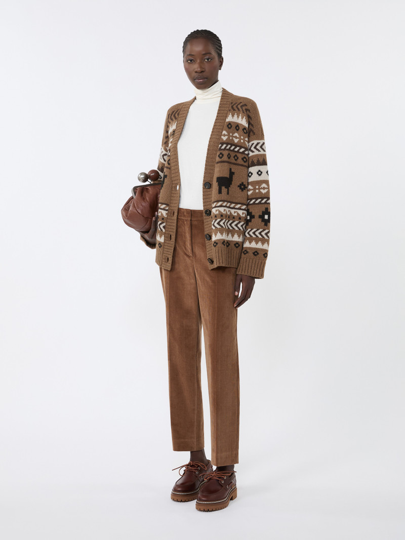 WEEKEND Max Mara OVATTA Wool and alpaca jacquard cardigan outlook