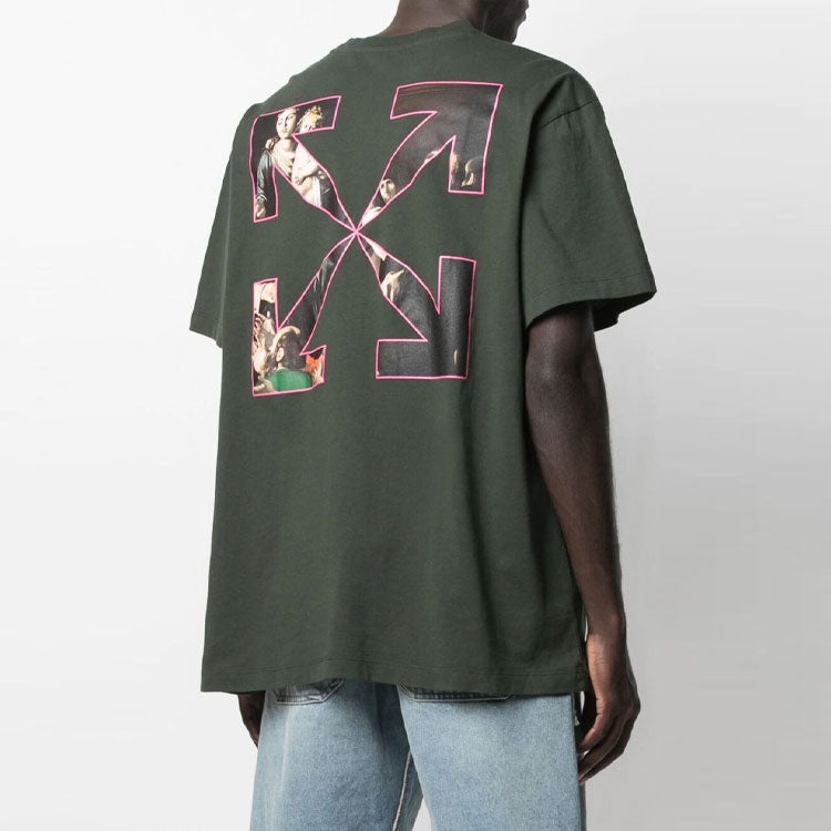 Off-White SS21 Printing Arrow Short Sleeve Loose Fit Black OMAA038S21JER0055901 - 3
