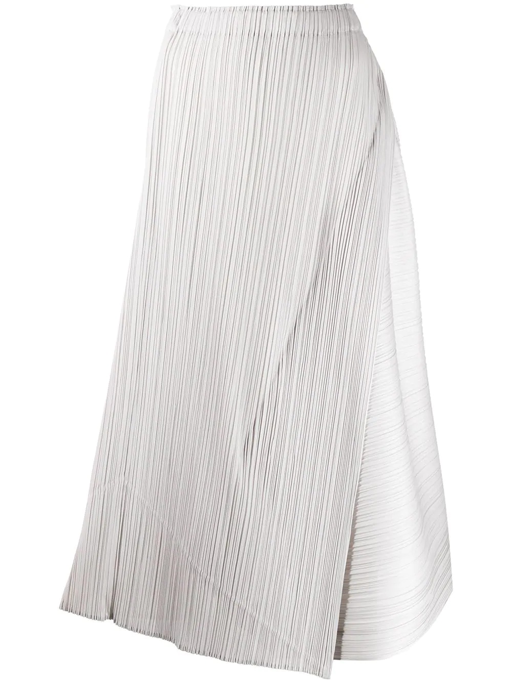 wrap-style pleated skirt - 1