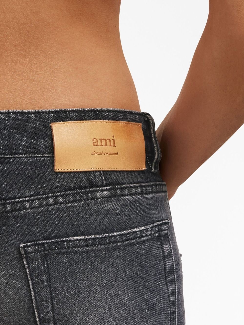 logo-patch straight-leg jeans - 6