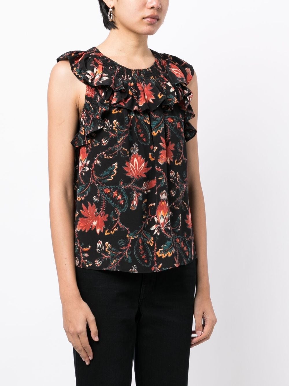 Tulip floral-print blouse - 3