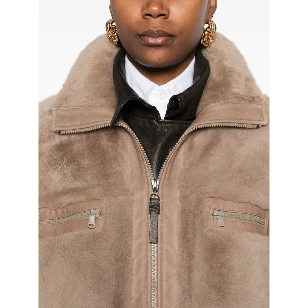 Brunello Cucinelli Neutrals Coats - Single Breasted Coats Women - 2