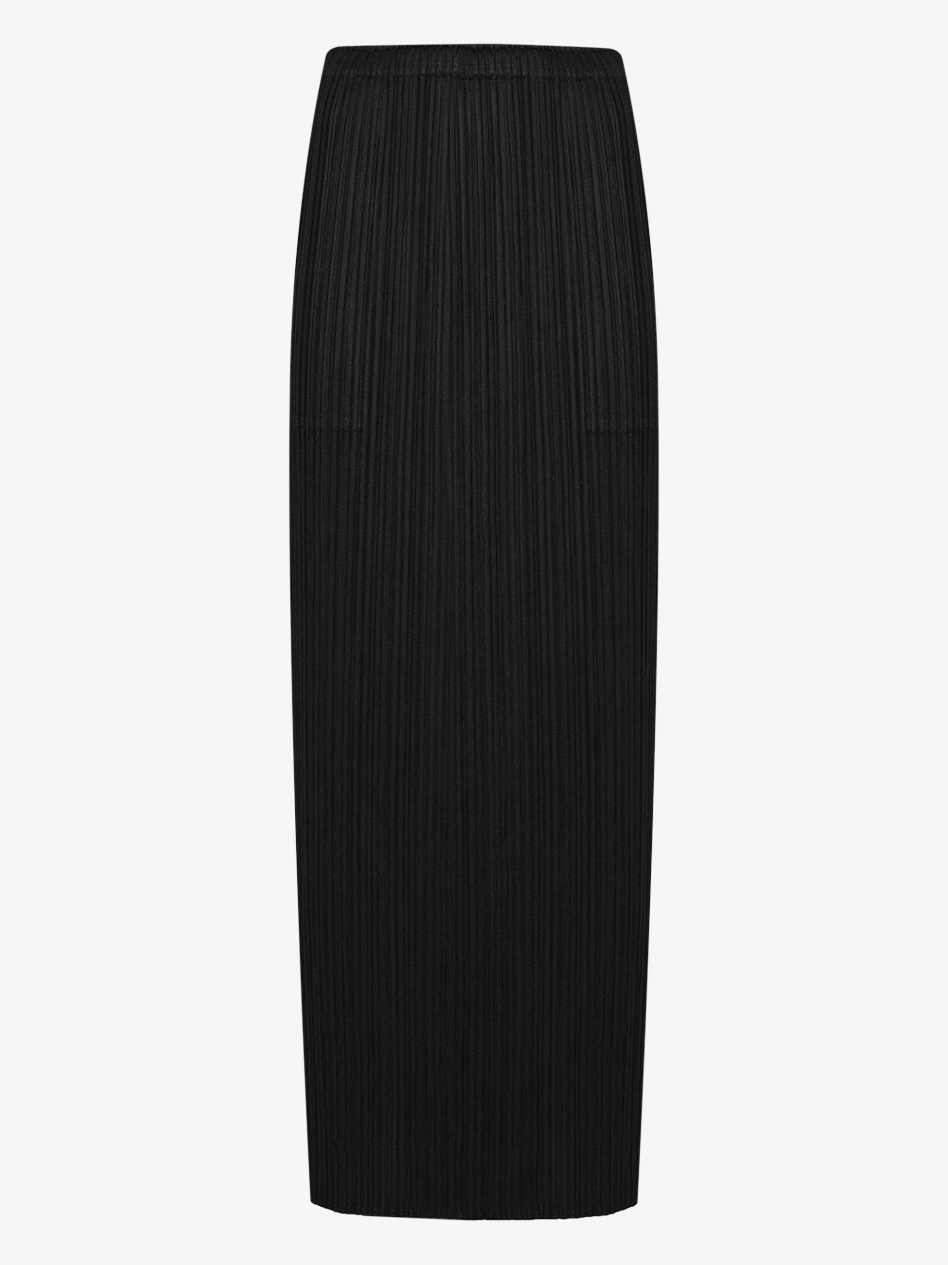 black Basics plissé midi skirt - 1
