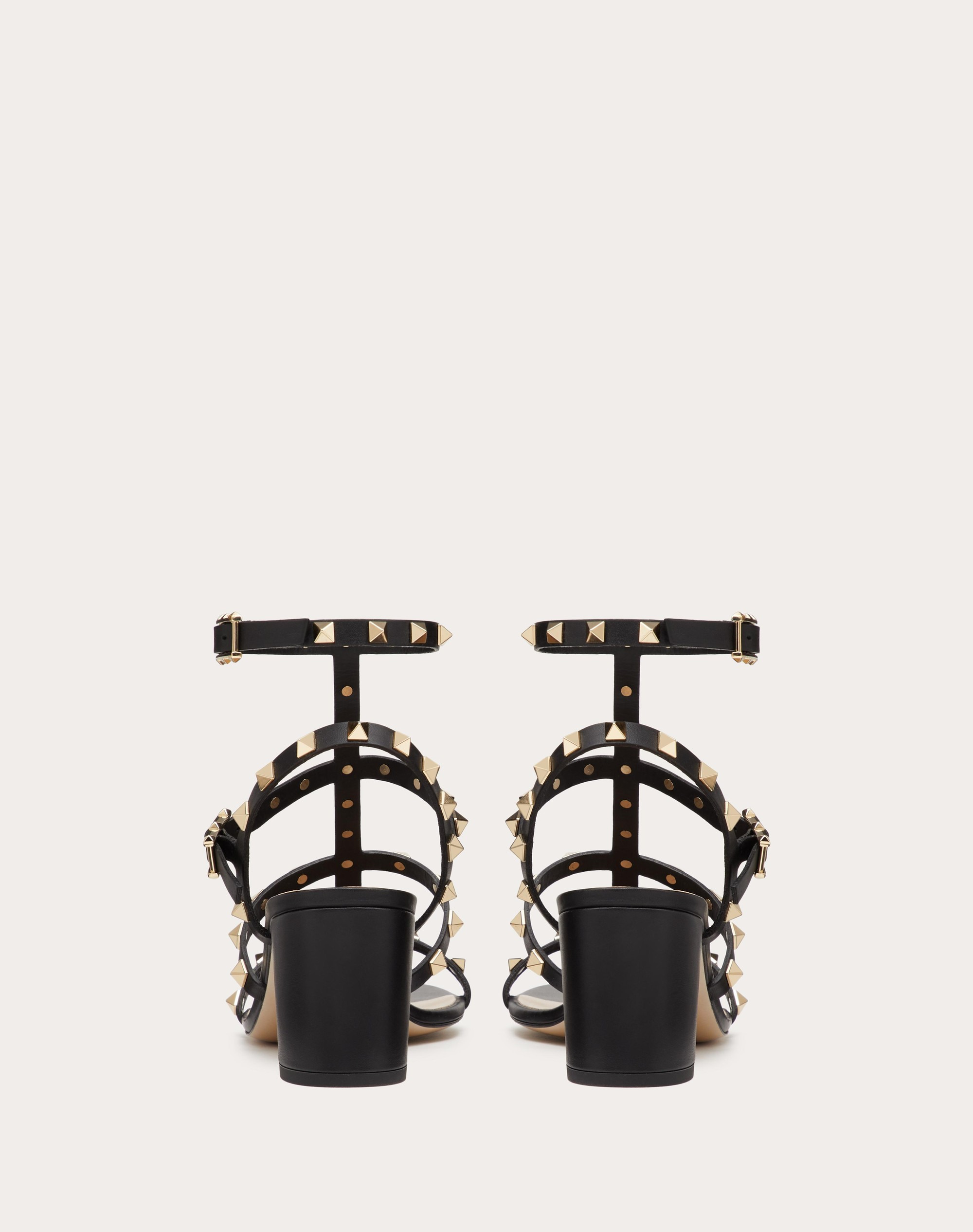 ROCKSTUD CALFSKIN ANKLE STRAP SANDAL 60 MM - 3