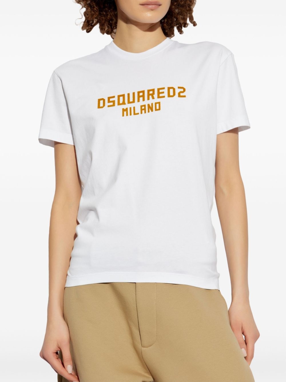 flocked-logo T-shirt - 3