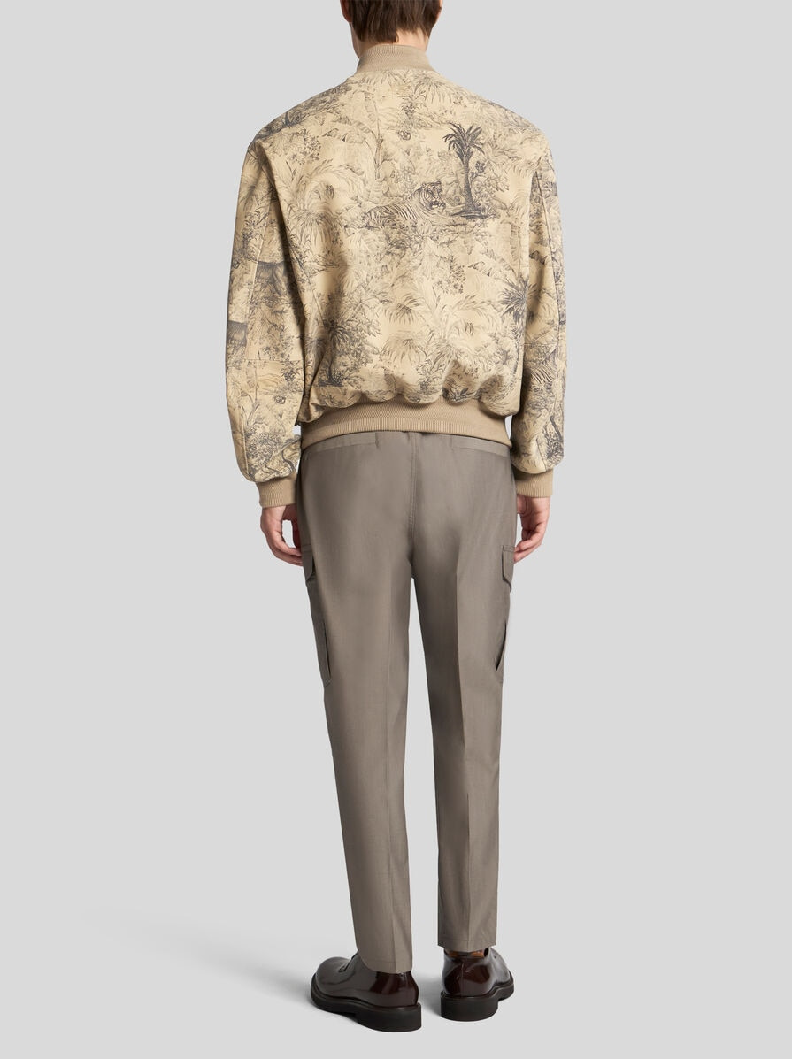 PRINTED LEATHER BOMBER JACKET - 4