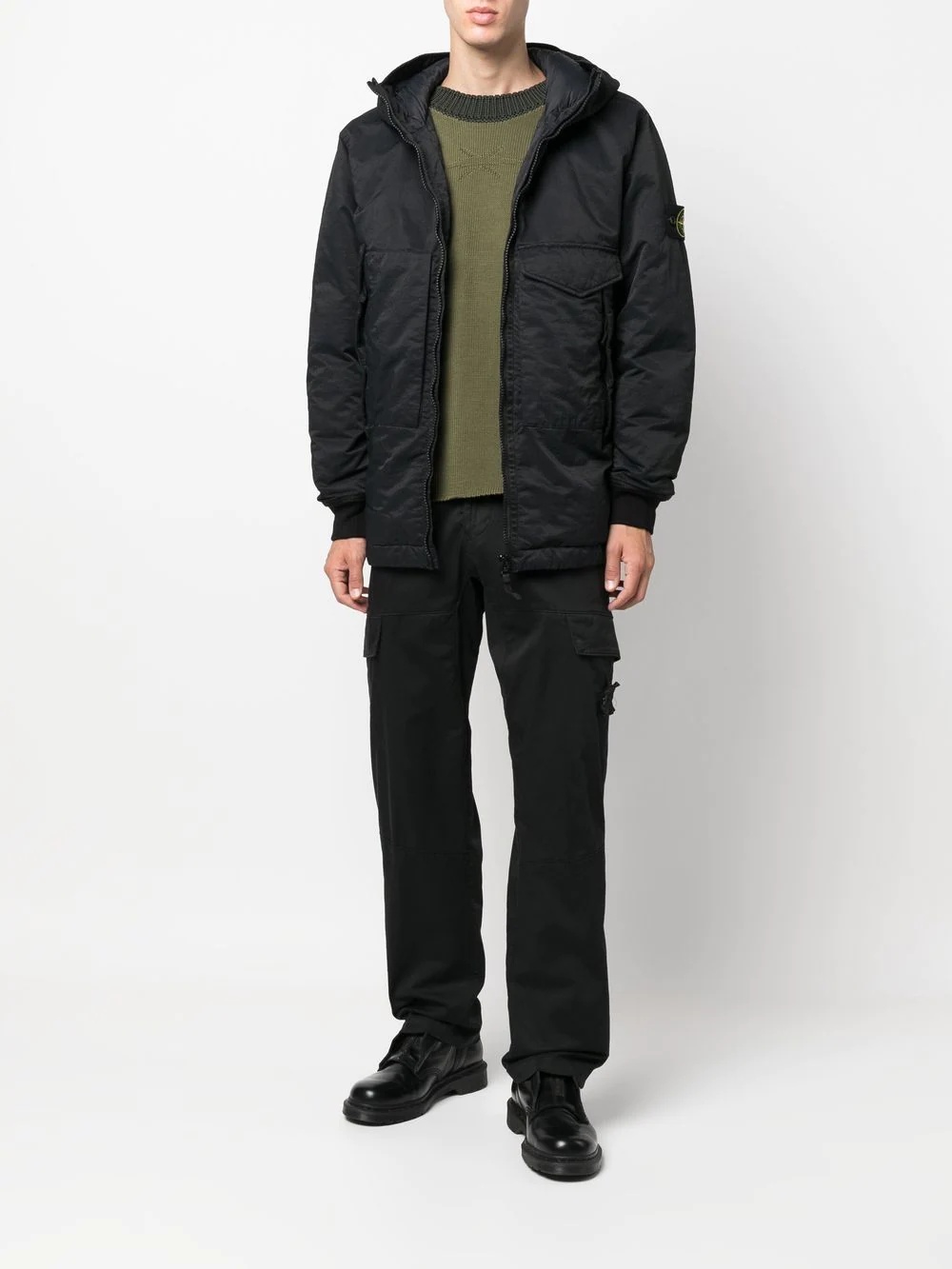 Compass patch padded jacket - 2