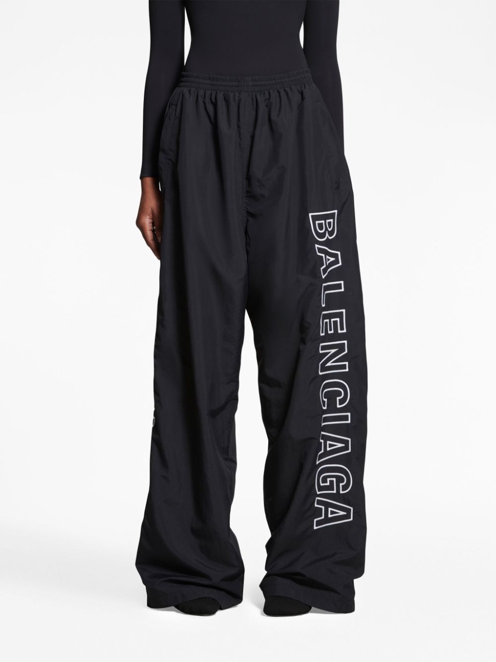 logo-print wide-leg track pants - 5