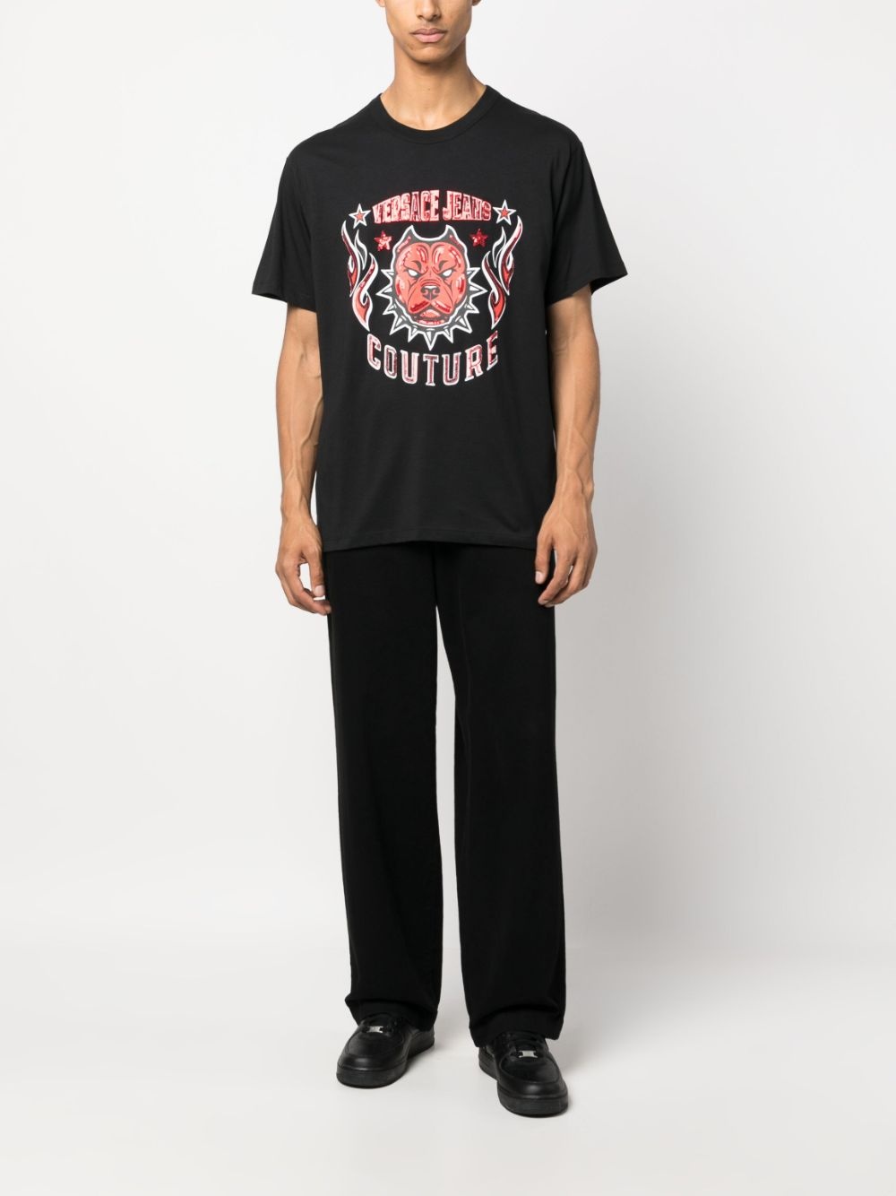 sequin-embellished logo T-shirt - 2