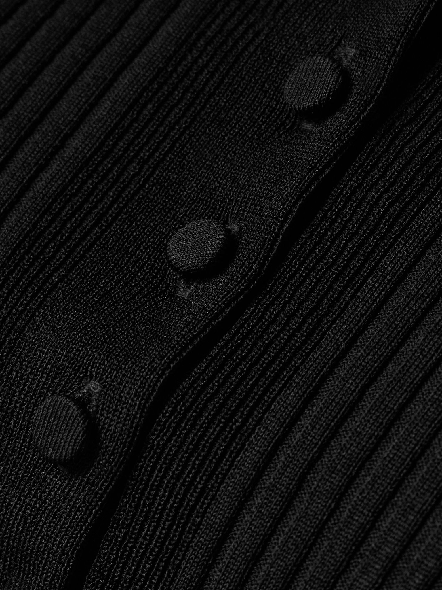 Currin ribbed-knit cardigan Black - 4