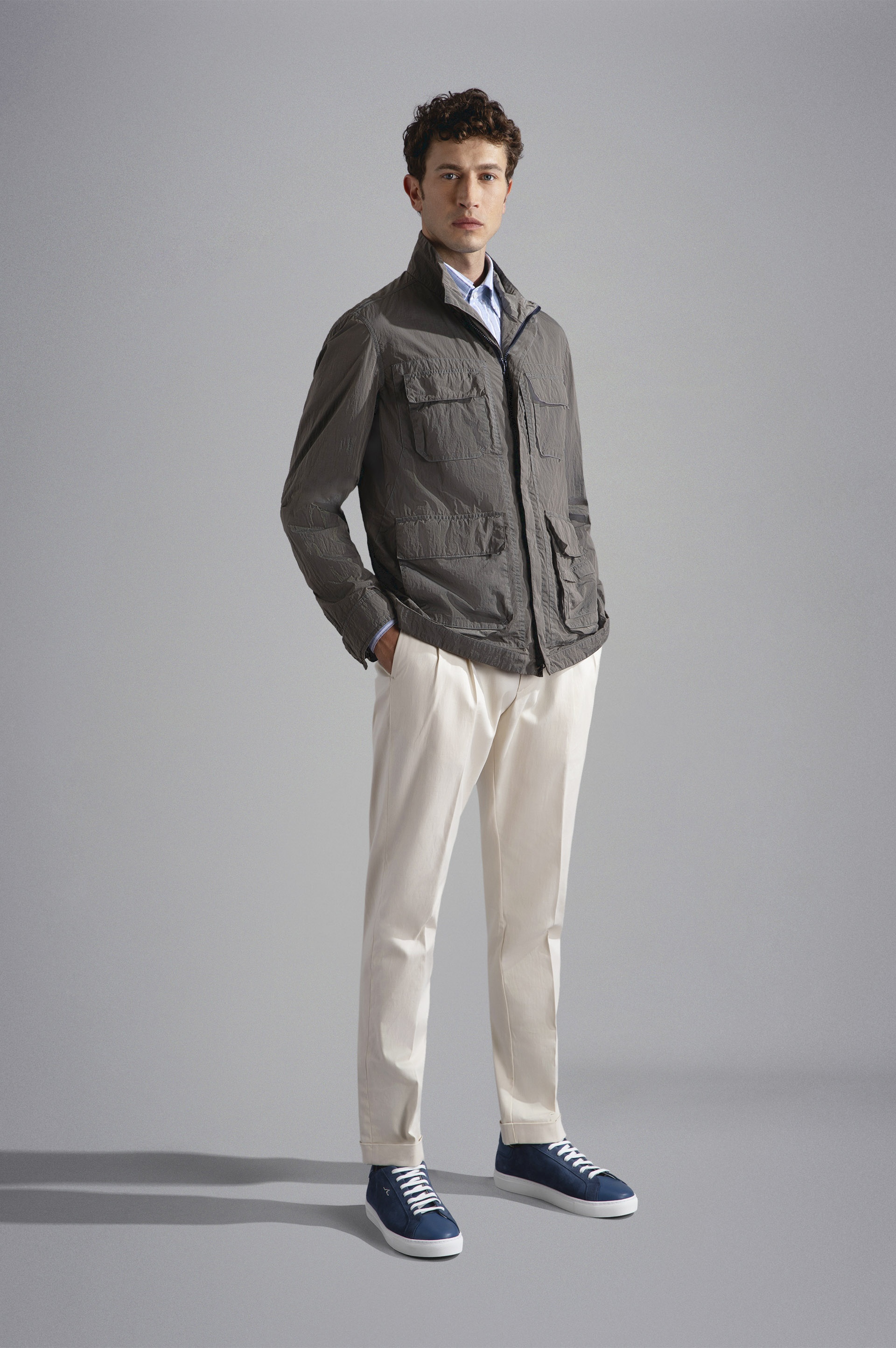 COTTON STRETCH CHINO TROUSERS - 2