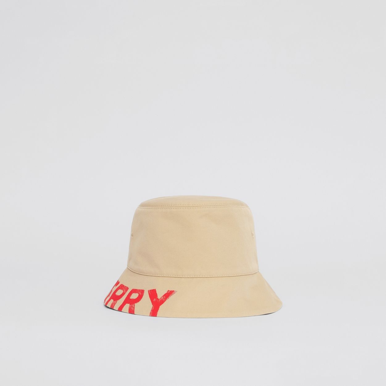 Reversible Logo Print Cotton Gabardine Bucket Hat - 9