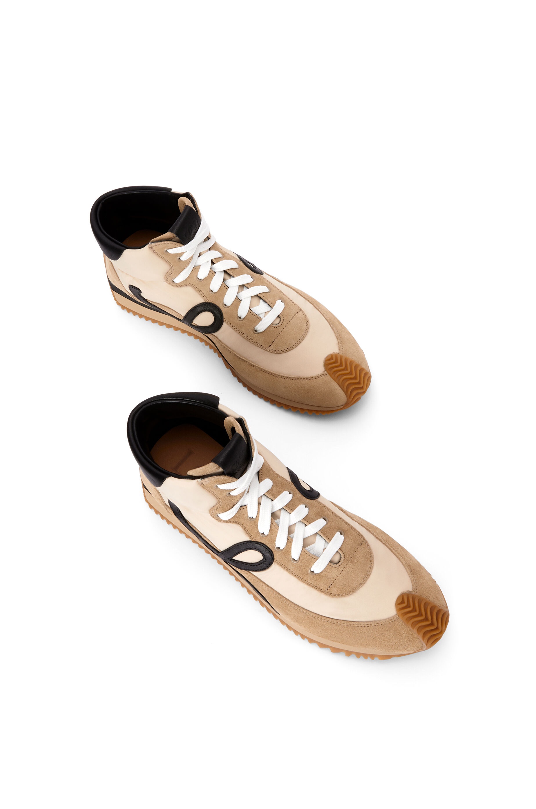 High top Flow runner in nylon and suede - 3