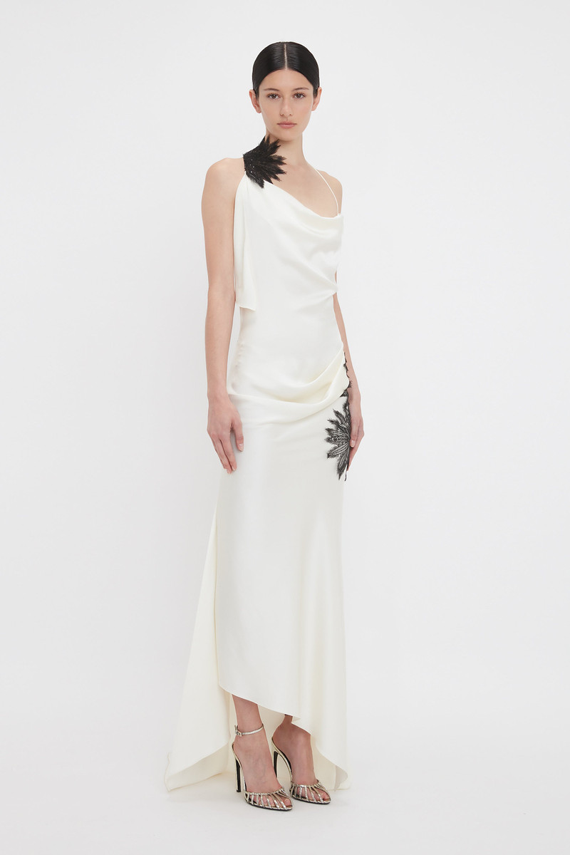 victoria beckham cami floor length dress in ivory Victoria Beckham Cami Floor Length Dress