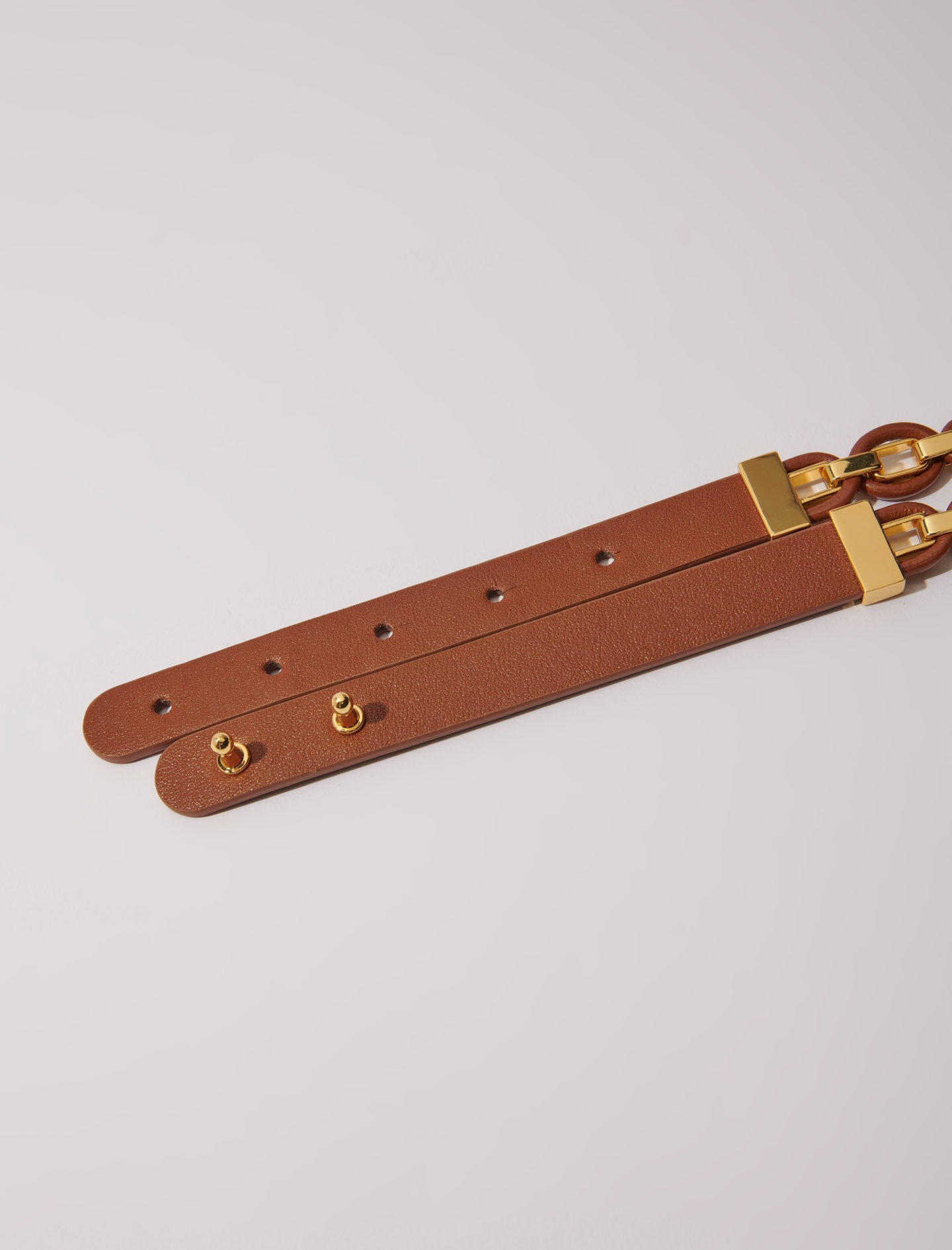 Leather belt with links - 5