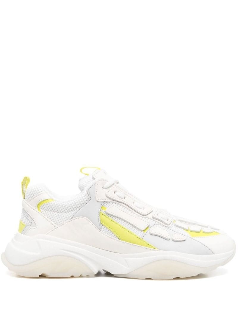colour-block low-top sneakers - 1
