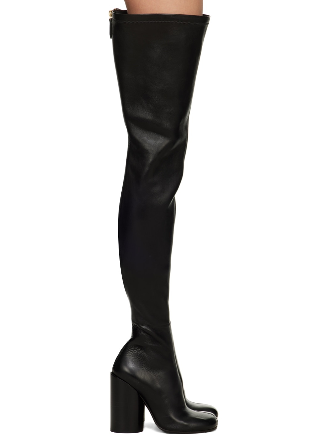 Black Zip Tall Boots - 1