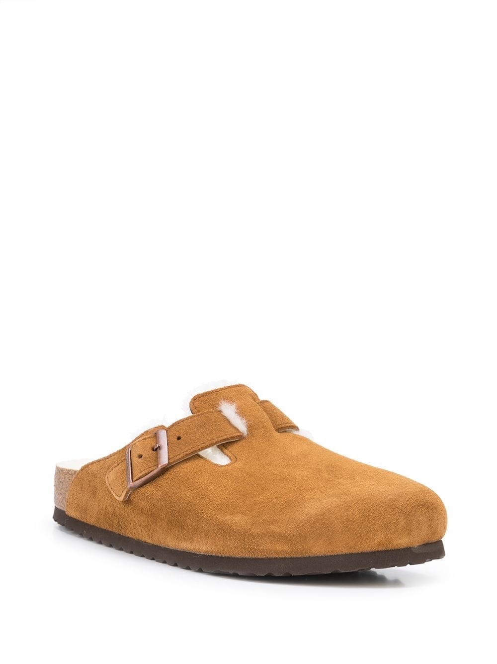 suede buckle slippers - 2