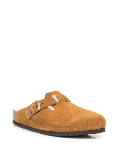 BIRKENSTOCK suede buckle slippers outlook