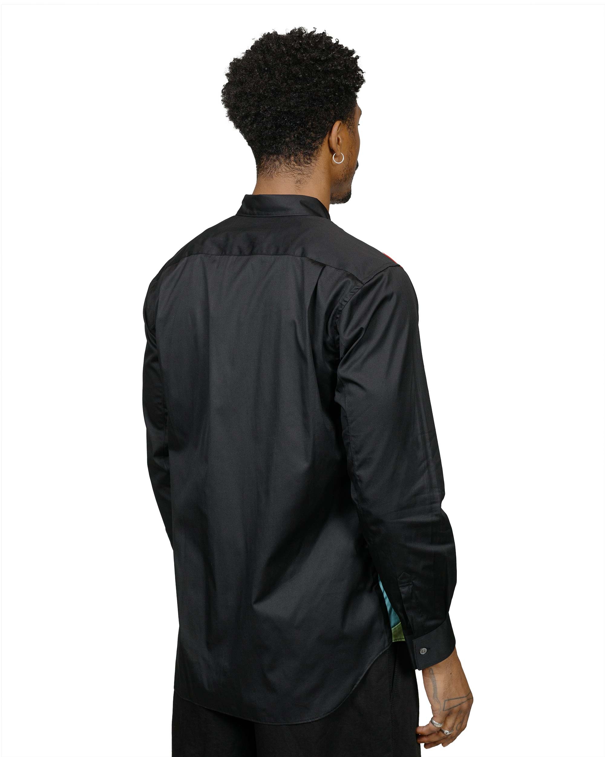 Patchwork Check Shirt Black Mix - 3