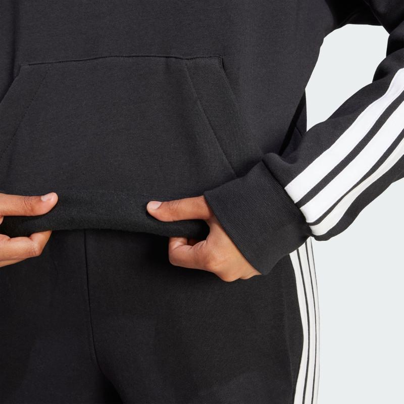 Essentials 3-Stripes Fleece Hoodie 6