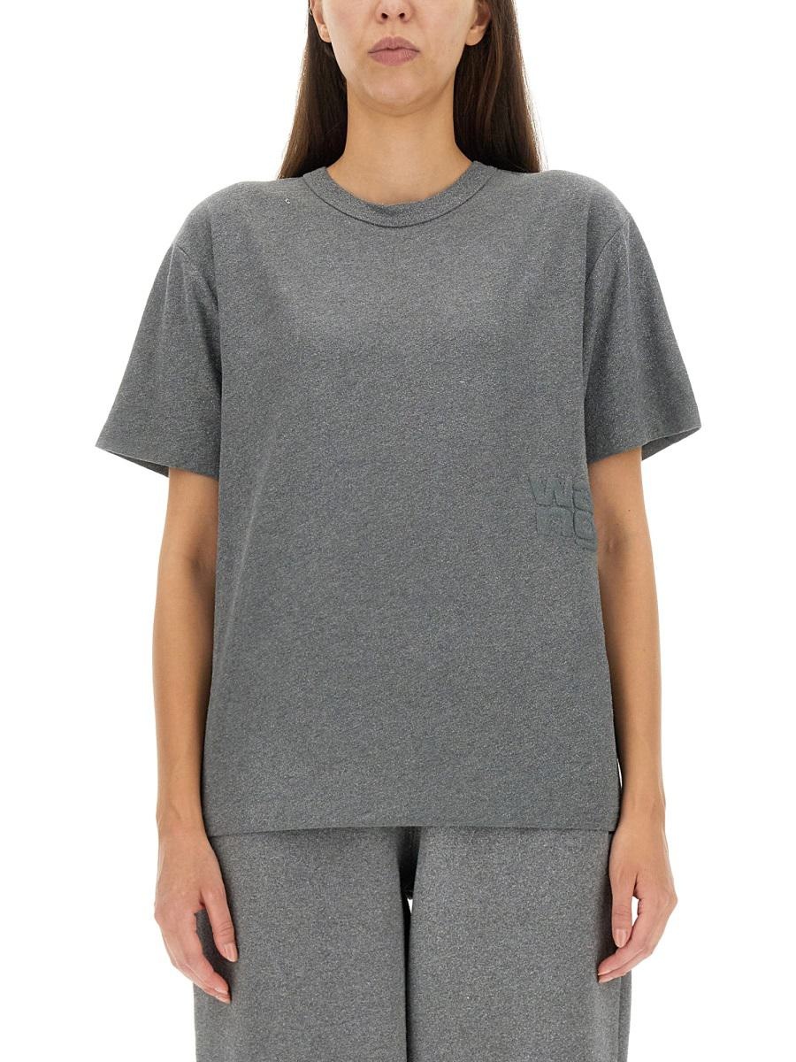 T BY ALEXANDER WANG T-SHIRT WITH LOGO - 1