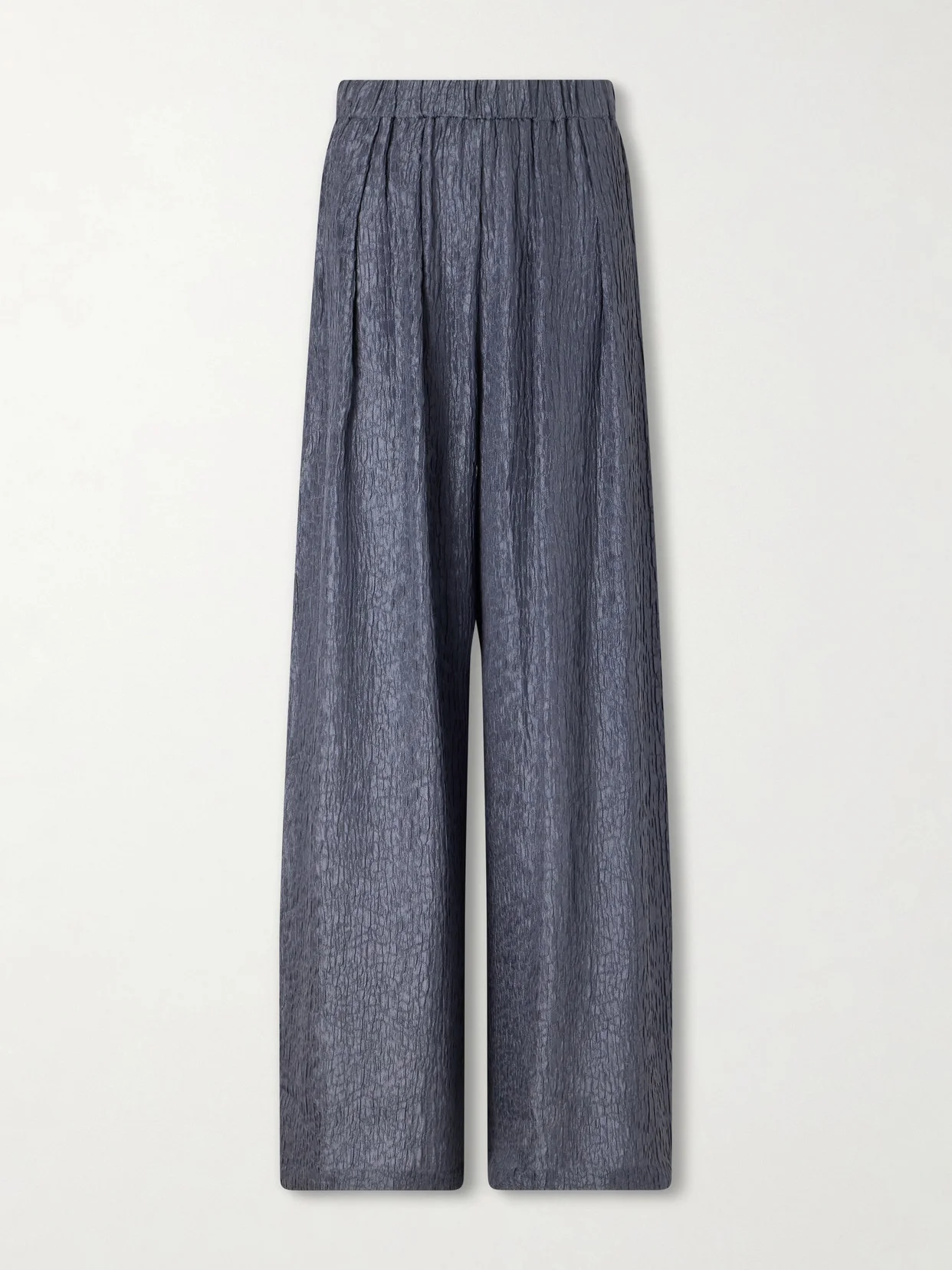 Anhelo Crinkled Silk-charmeuse Wide-leg Pants - 1