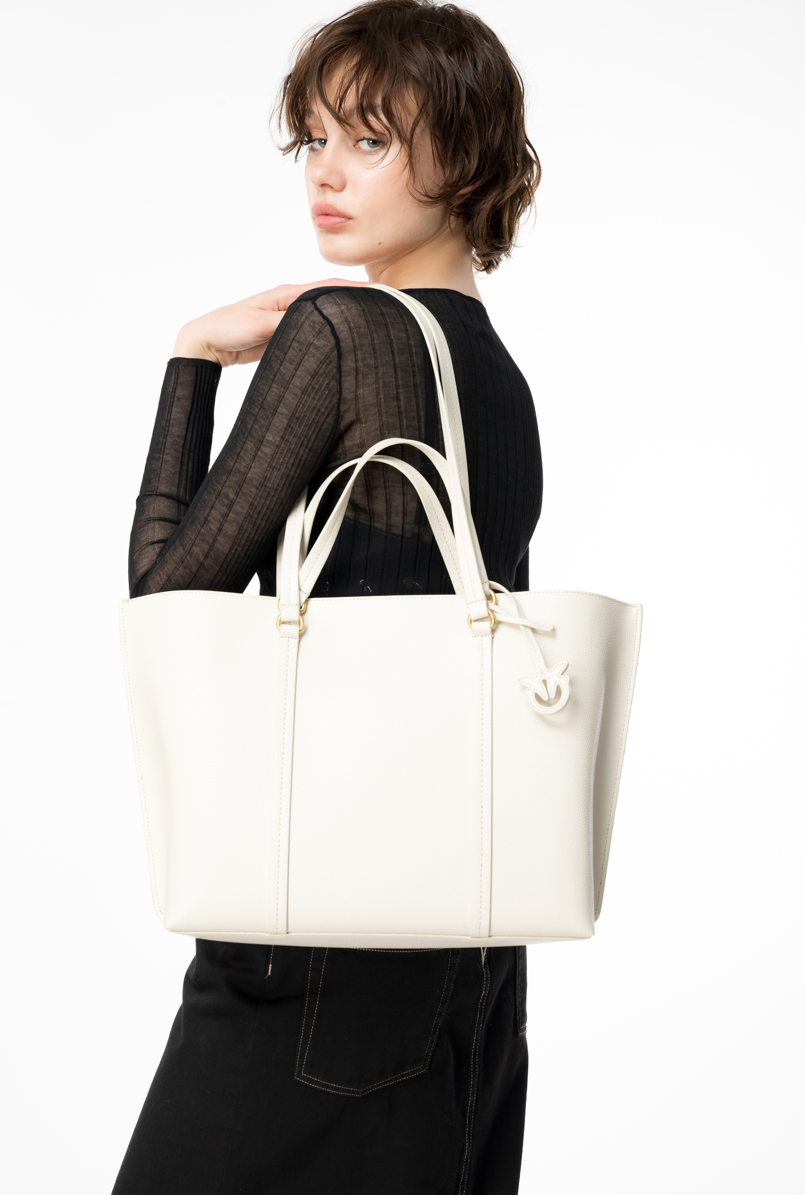 LARGE TUMBLED LEATHER SHOPPER BAG - 7