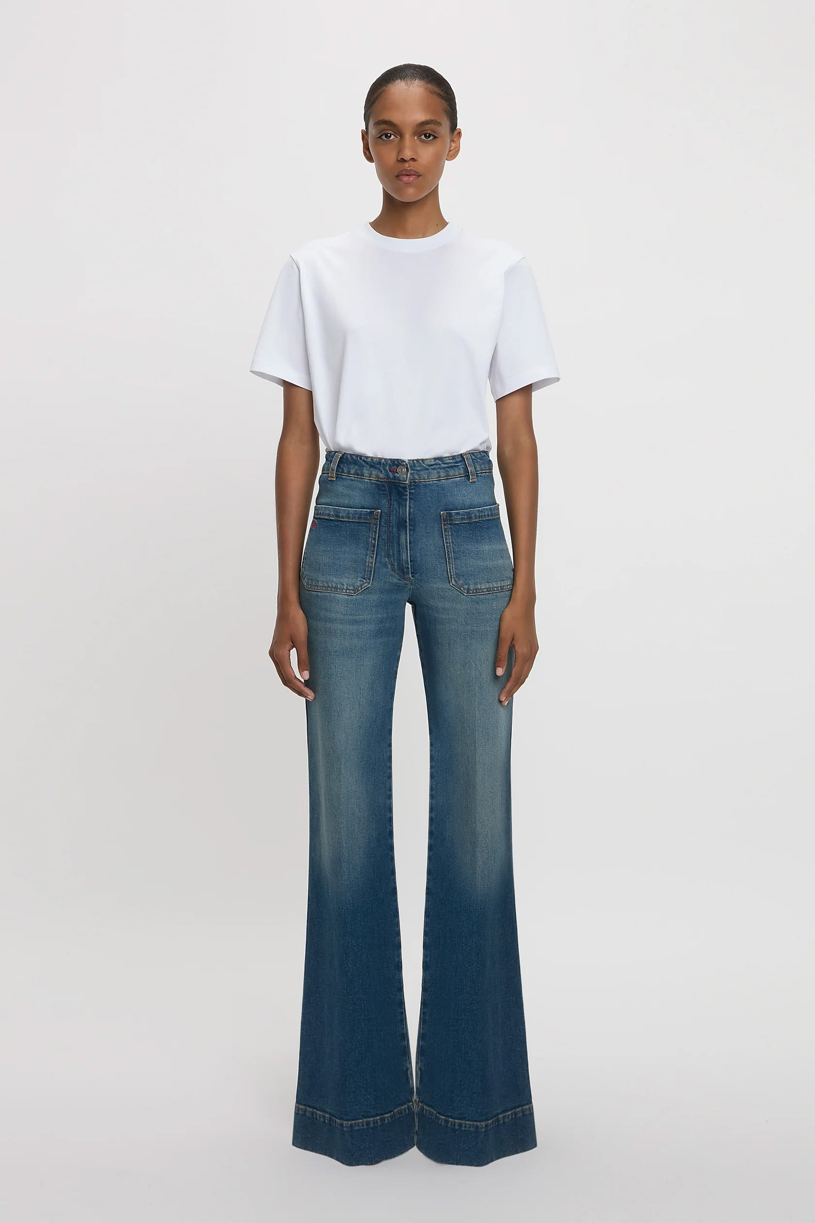 Exclusive Alina High Waisted Jean In Mid Blue - 2