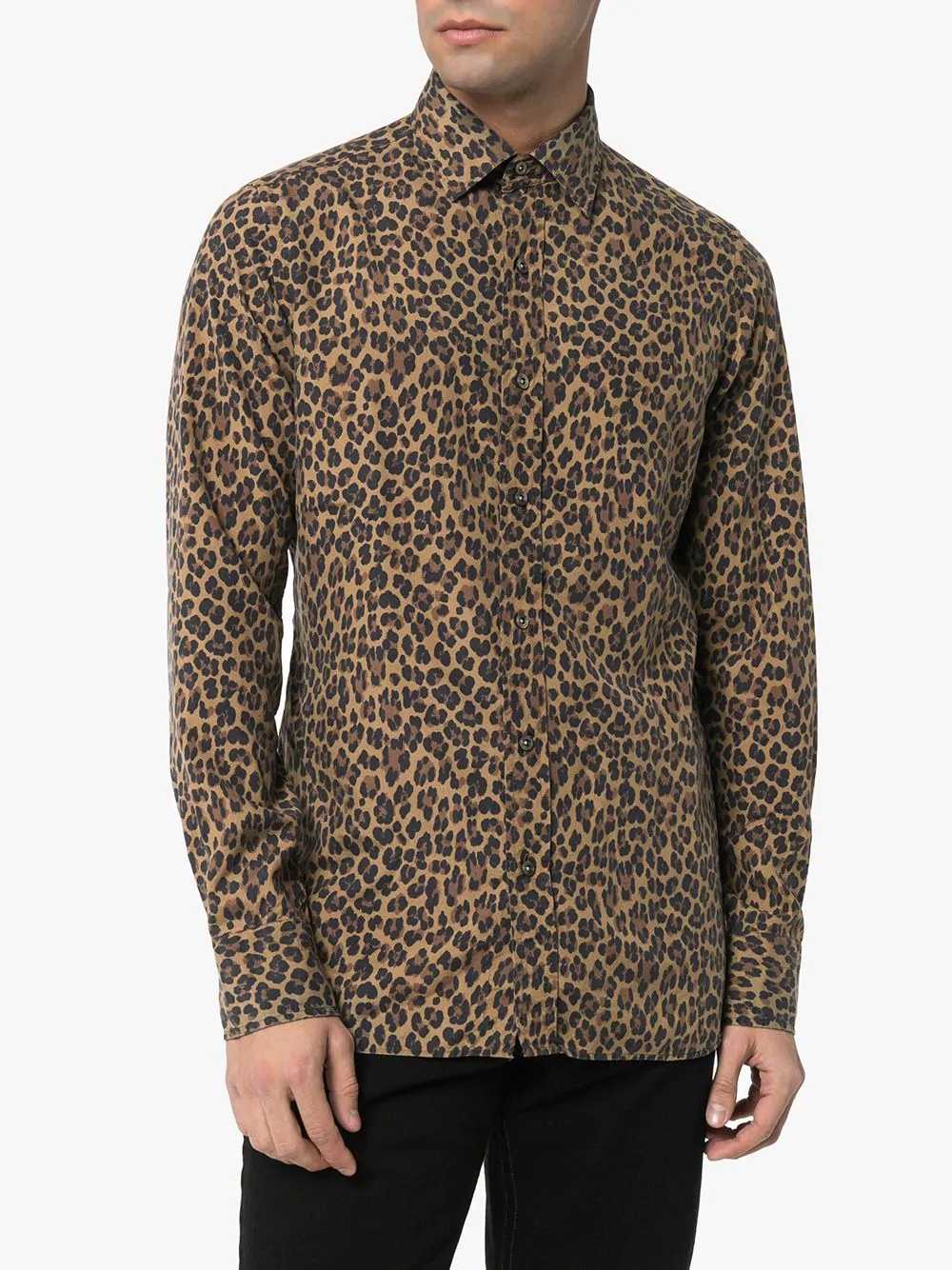 leopard-print silk shirt - 3