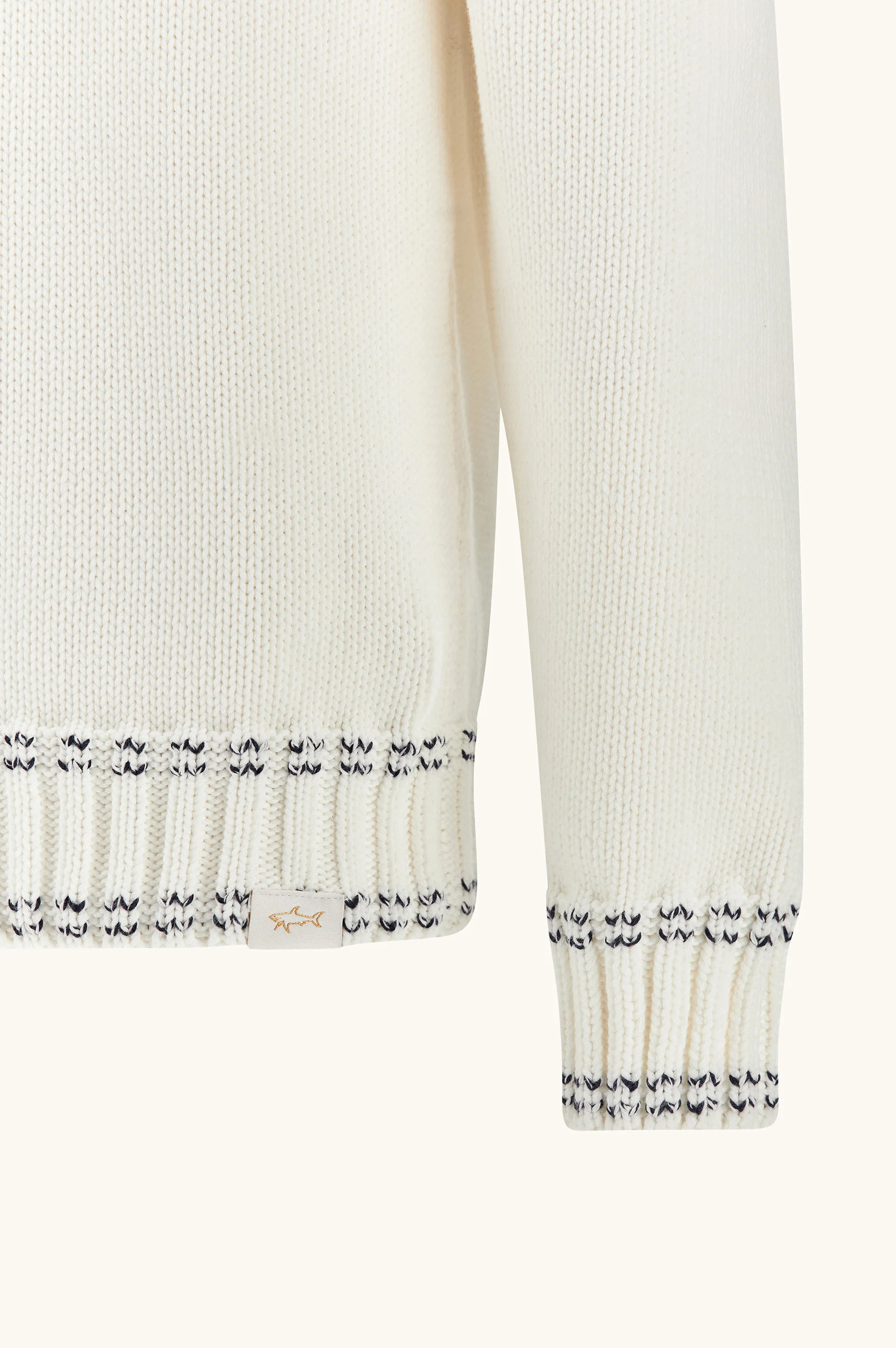 COTTON FISHERMAN CREWNECK SWEATER - 1