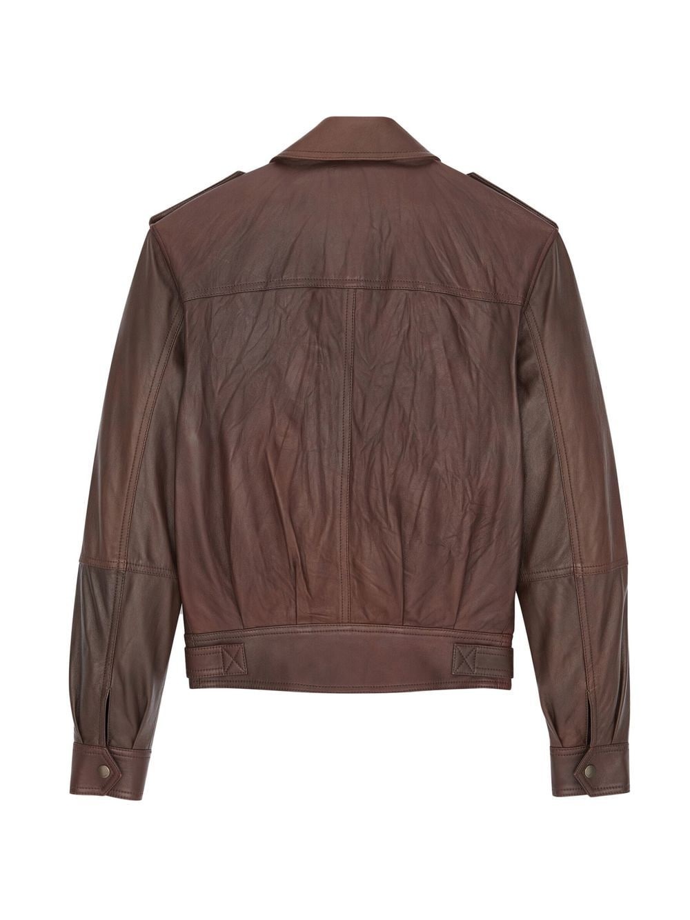 oversized leather jacket - 4