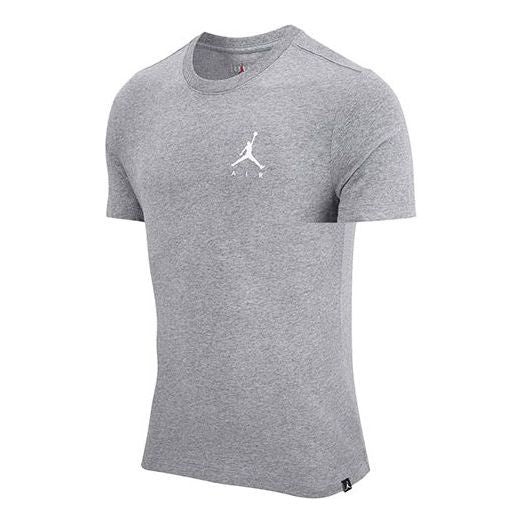 Air Jordan Jumpman Logo Embroidered Knit Sports Short Sleeve Gray DA6800-091 - 1