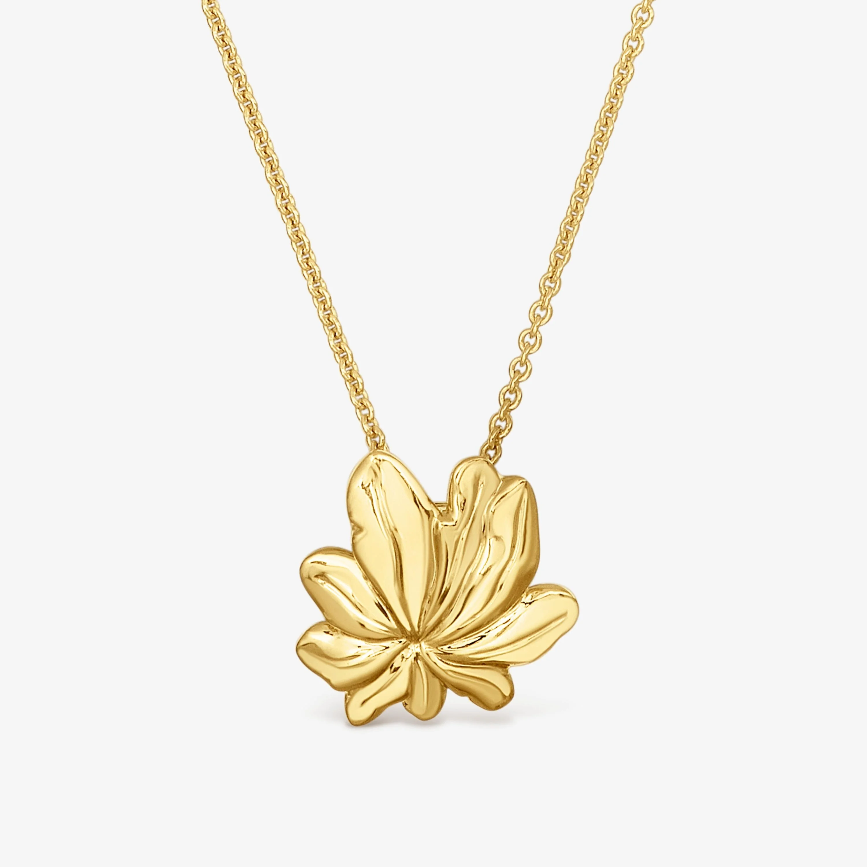Short 18K gold vermeil Necklace with motif Yagrumo - 1