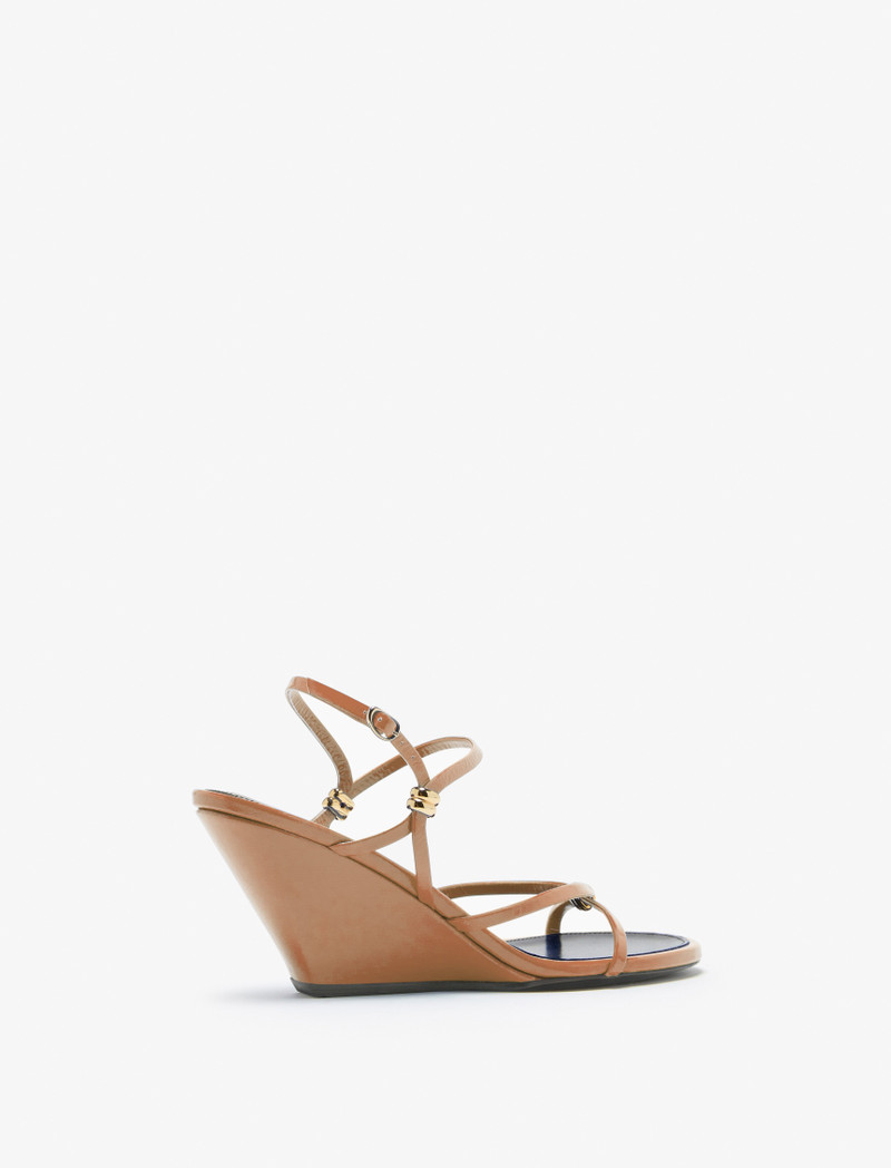 Proenza Schouler Coil Wedge Sandals in Slick Nappa outlook
