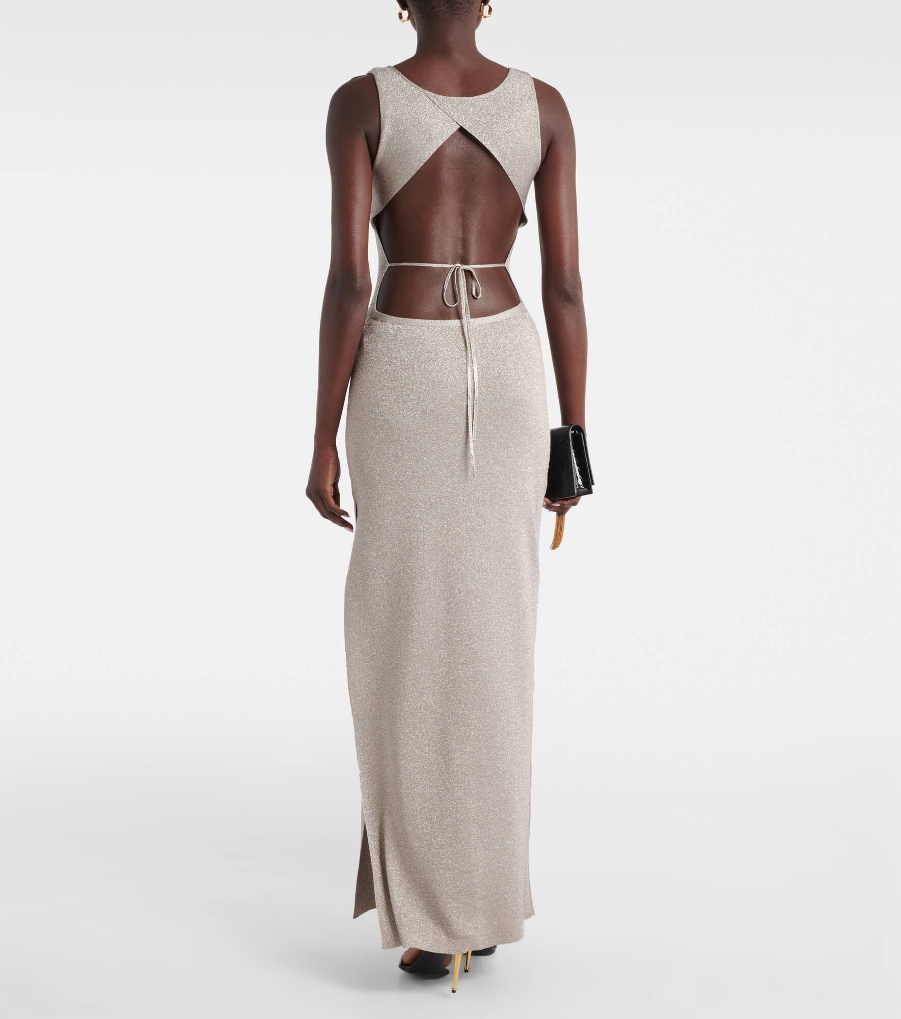 Metallic knit maxi dress - 3